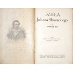 Słowacki J., DZIEŁA, t.1-2, 1909 [b. ładne egz.] [oprawa płótno wyd.] [portrety]