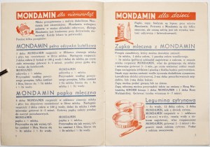 MONDAMIN - PRZEPISY KULINARNE, Poznań 1932 [Werbebroschüre mit Rezepten] [Knorr].
