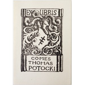 Ekslibris herbowy księcia Tomasza Potockiego.