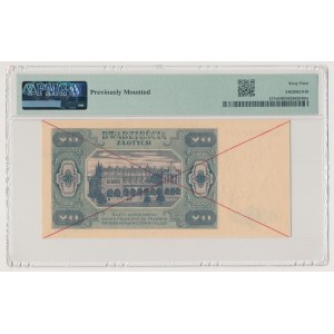 Kassenbelegvorlage 20 Złoty 1948 – AD 1234567 / 8900000 – MUSTER