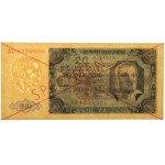 Kassenbelegvorlage 20 Złoty 1948 – AD 1234567 / 8900000 – MUSTER