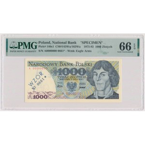 1.000 złotych 1975 - WZÓR - A 0000000 - No. 0661