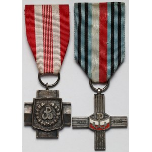 Volksrepublik Polen, Kreuz der Heimatarmee und Warschauer Aufstandskreuz – Set (2 Stück)