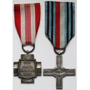 Volksrepublik Polen, Kreuz der Heimatarmee und Warschauer Aufstandskreuz – Set (2 Stück)