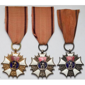 People's Republic of Poland, Order of the Labor Banner, 1st and 2nd Class - Set (3 pieces)