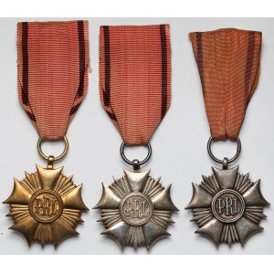People's Republic of Poland, Order of the Labor Banner, 1st and 2nd Class - Set (3 pieces)