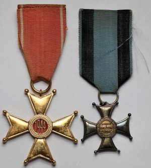 PRL, Order Virtuti Militari kl.V i Order Odrodzenia Polski kl.IV - zestaw (2szt)