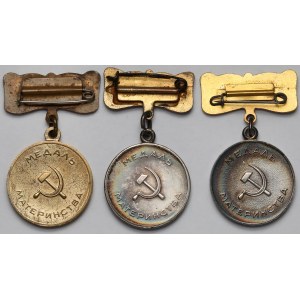 Rosja / ZSRR, Medal Macierzyństwa kl.I-II - zestaw (3szt)