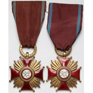 People's Republic of Poland, Gold Crosses of Merit - Government - Set (2 pcs)