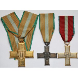 PRL, Krzyż Grunwaldu kl.I-III - zestaw (3szt)
