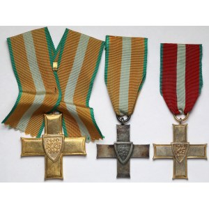 PRL, Krzyż Grunwaldu kl.I-III - zestaw (3szt)