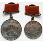 Rosja / ZSRR, Medal za dzielność i za bojowe zasługi - zestaw (2szt)