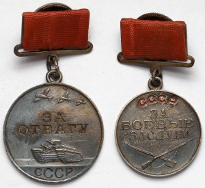Rosja / ZSRR, Medal za dzielność i za bojowe zasługi - zestaw (2szt)