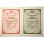 Joint-Stock Mortgage Bank in Lviv, 4, 4.5% Mortgage Bonds for 50 and 100 zł, 1926 (2 pieces)
