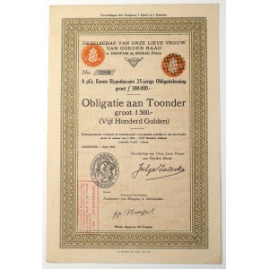 Association of Our Lady of Good Counsel, 500-gulden bond, 1929