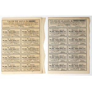 Versicherungsgesellschaft PIAST, 100 und 25 × 100 Złoty, 1929 (2 Stück)