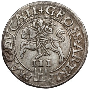 Sigismondo II Augusto, Trojak, Vilnius 1562 - Pogoń grande - L+/LI+