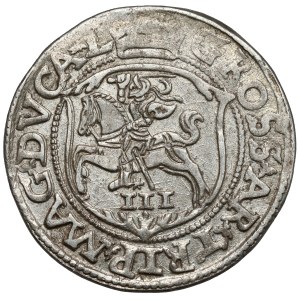 Zygmunt II August, Trojak Wilno 1562 - Pogoń w tarczy - LI / L