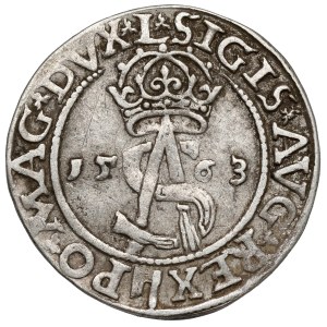 Zygmunt II August, Trojak Wilno 1563 - prążkowany - L / L