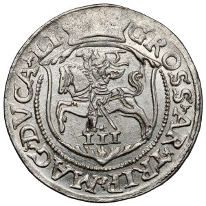 Sigismund II Augustus, Vilnius Tri-coin, 1563—from D*G—beautiful