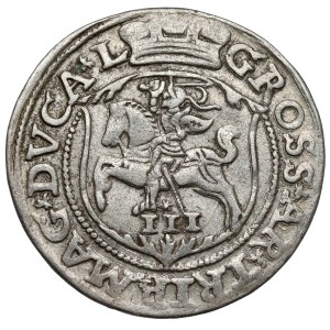 Zygmunt II August, Trojak Wilno 1563 - z D*G - LITV / L