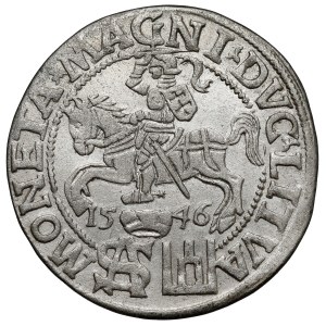 Sigismund II Augustus, Polish-foot grosz, 1546, Vilnius - LI