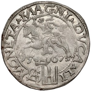 Sigismund II. August, Groschen nach polnischem Fuß, 1567, Tykocin – frühe Nachprägung