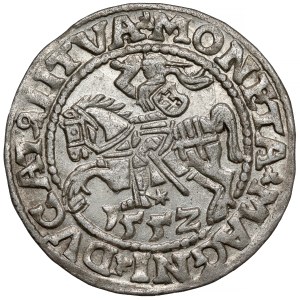 Sigismund II. August, Halbgroschen aus Vilnius 1552 – gewölbtes Wappen
