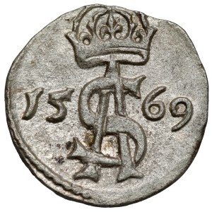 Sigismund II Augustus, Vilnius 2-denar coin, 1569