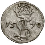 Sigismund II Augustus, Vilnius 1570 2-denar coin - PLATINUM - very rare