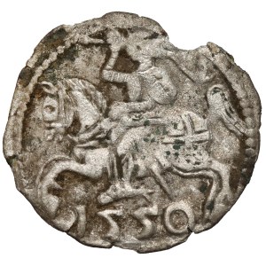 Sigismund II Augustus, Vilnius Denarius, 1550—a rare year
