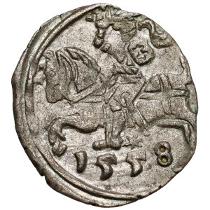 Zygmunt II. August, denár, Vilnius 1558