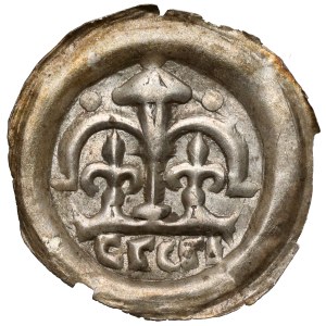 Leszek Biały, Kraków bracteate—an arcade with lilies above a Hebrew inscription