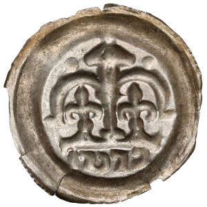 Leszek Biały, Kraków bracteate—an arcade with lilies above a Hebrew inscription