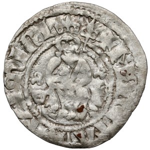 Kazimierz III Wielki, Półgrosz (kwartnik) Kraków - typ V