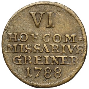 Saxony, Gotthelf Greiner Porcelain Factory, 6 kreuzers, 1788