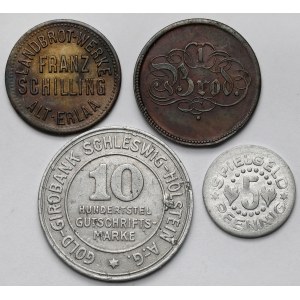 Germania, gettoni ed emissioni locali - set (4 pezzi)
