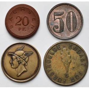 Germany, Tokens, and Local Issues - Set (4 pcs)