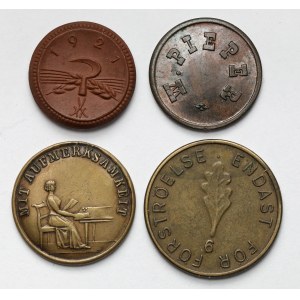Germany, Tokens, and Local Issues - Set (4 pcs)