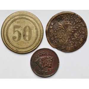 Europe and Warsaw, Commemorative Tokens—including the Warsaw Mermaid—set (3 pieces)
