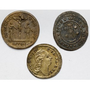 Europa, gettoni e contatore (Lauer Norimberga) - set (3 pezzi)