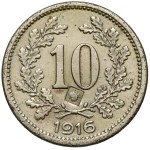 Kontrmarka orła polskiego wz.27 na 10 fenigów 1916