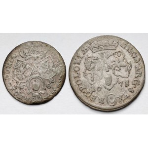 Jan III Sobieski, Trojak de Cracovie 1684 et Szóstak de Bydgoszcz 1678 – lot (2 pièces)