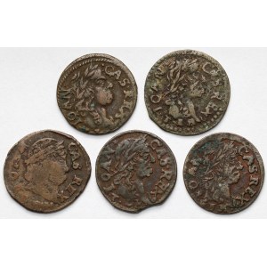 John II Casimir, Boratynki 1660–1666 — set (5 pieces)