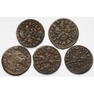 John II Casimir, Boratynki 1660–1666 — set (5 pieces)