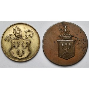 Czechy (Teplá) / Niemcy, żetony z herbami - zestaw (2szt)