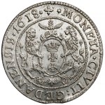Sigismund III Vasa, Ort, Gdańsk, 1618—cross—beautiful