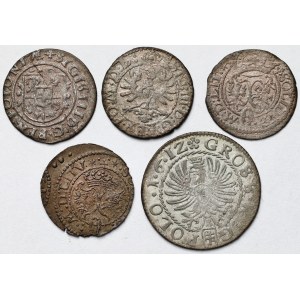 Sigismund III Vasa, Szelągi and Grosz 1612–1626 – Set (5 pieces)