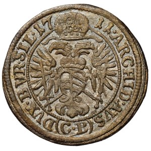 Silesia, Joseph I, 3 kreuzer, 1711 CB, Brzeg