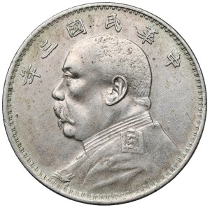 Chiny, Republika, Yuan / Dolar rok 3 (1914)